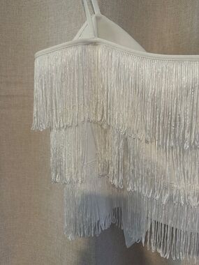 Altar'd State White Fringe Crop Top
